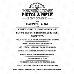 Knowledge Transfer | LEO 2-Day Professional Performance Pistol & Rifle Course