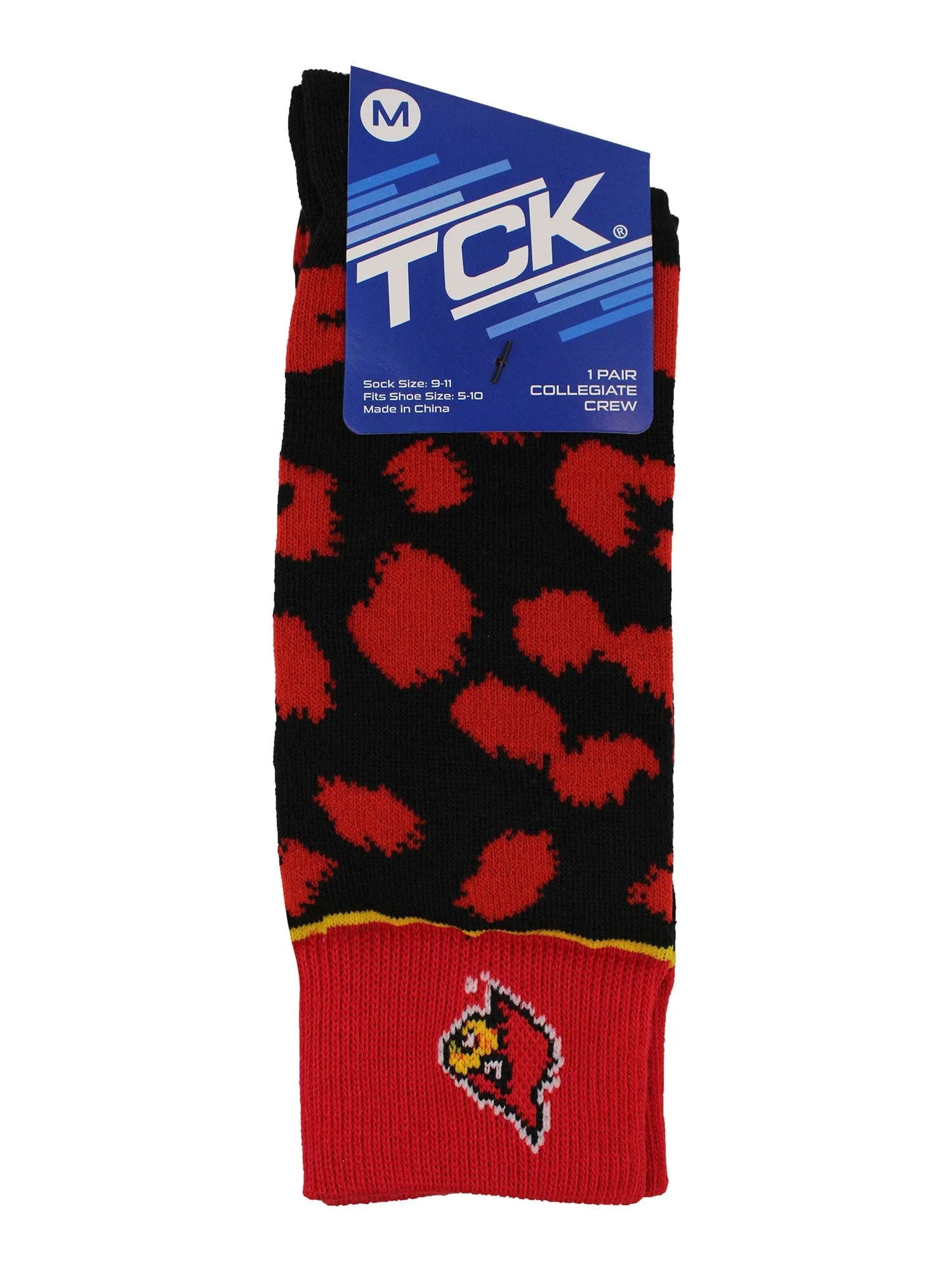 Louisville Cardinals Socks Womens Savage Crew Socks