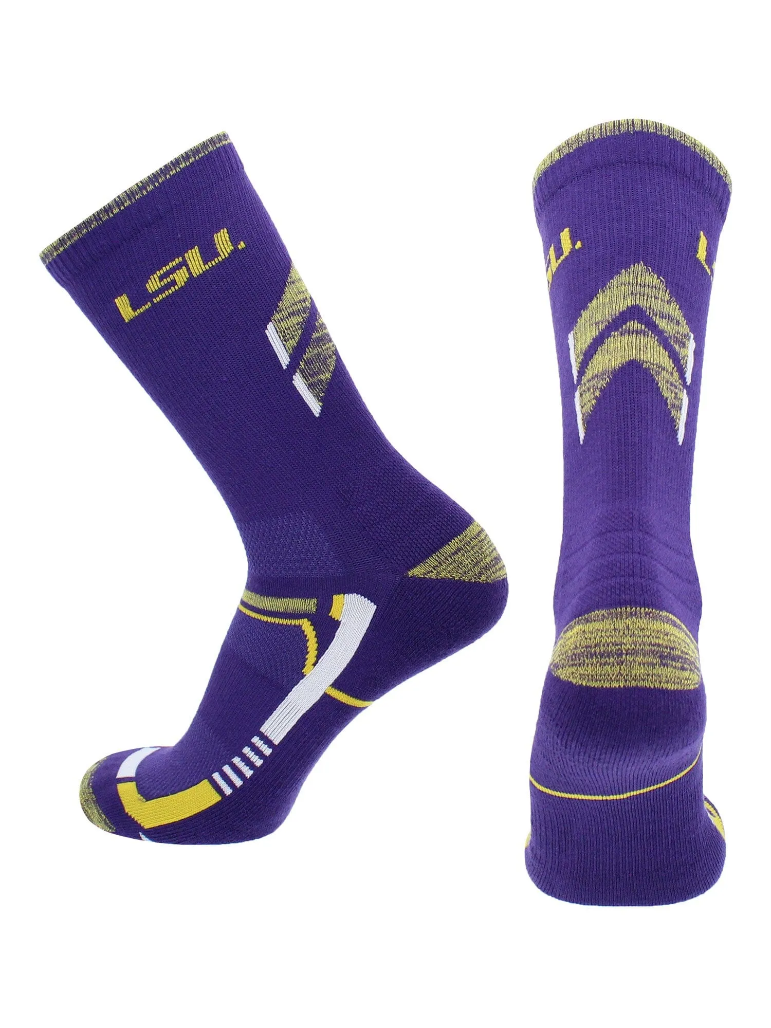 LSU Tigers Socks Louisiana State University Tigers Champion Crew Socks