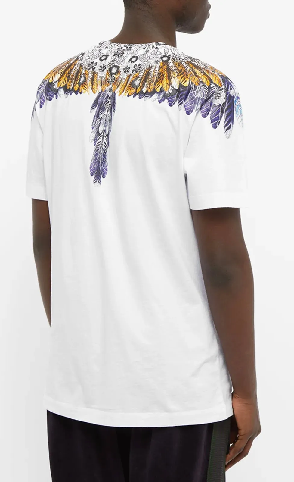 Marcelo Burlon Hawaiian Wings Regular T-Shirt White Yellow