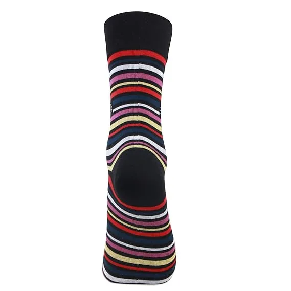 Men Designer Signature Socks - Black