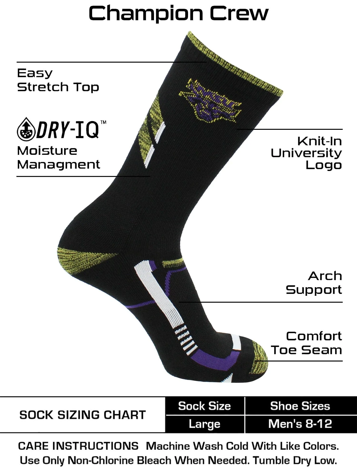 Minnesota State Mavericks Socks Minnesota State University Mavericks Champion Crew Socks