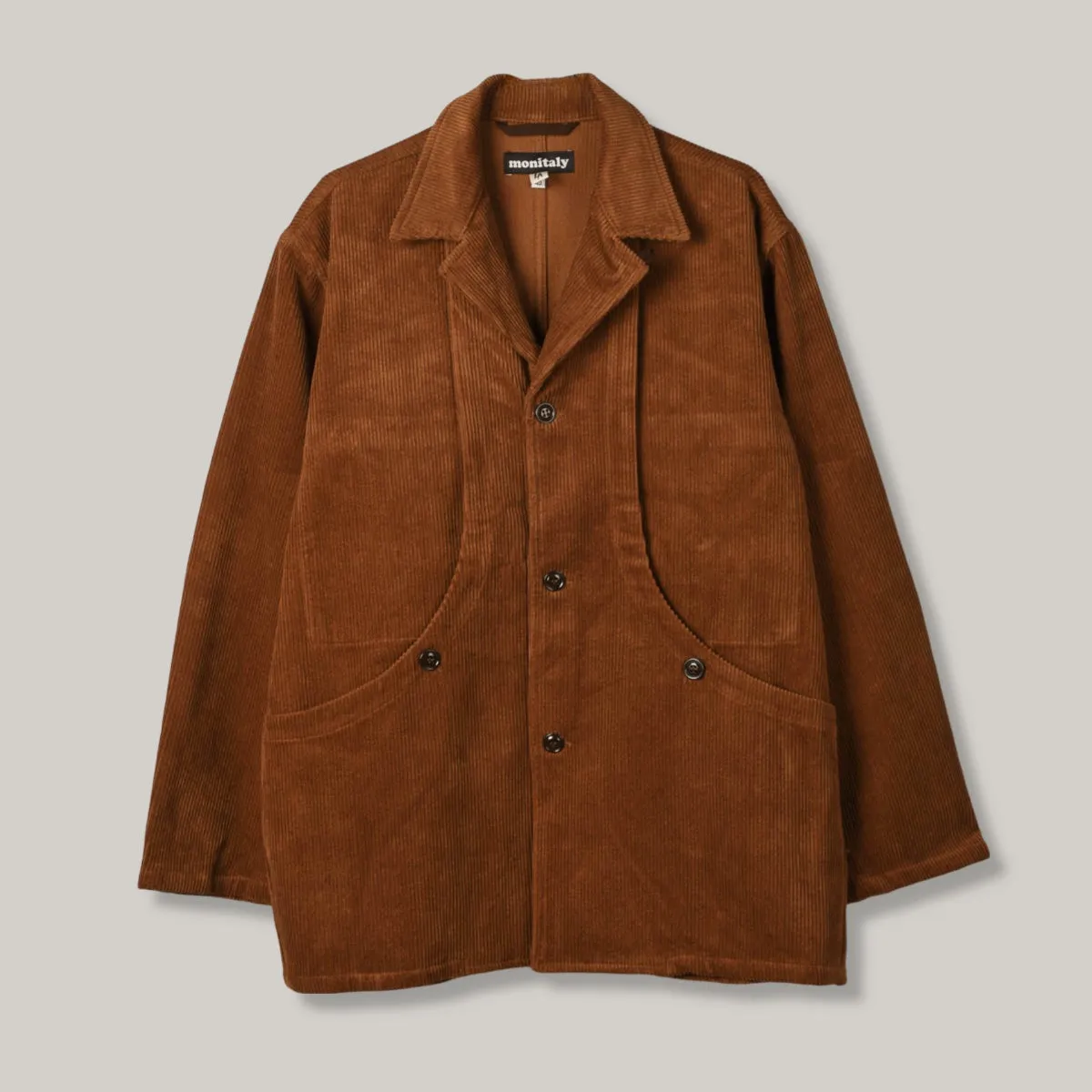 MONITALY CORDUROY HARVESTER JACKET - CHESTNUT