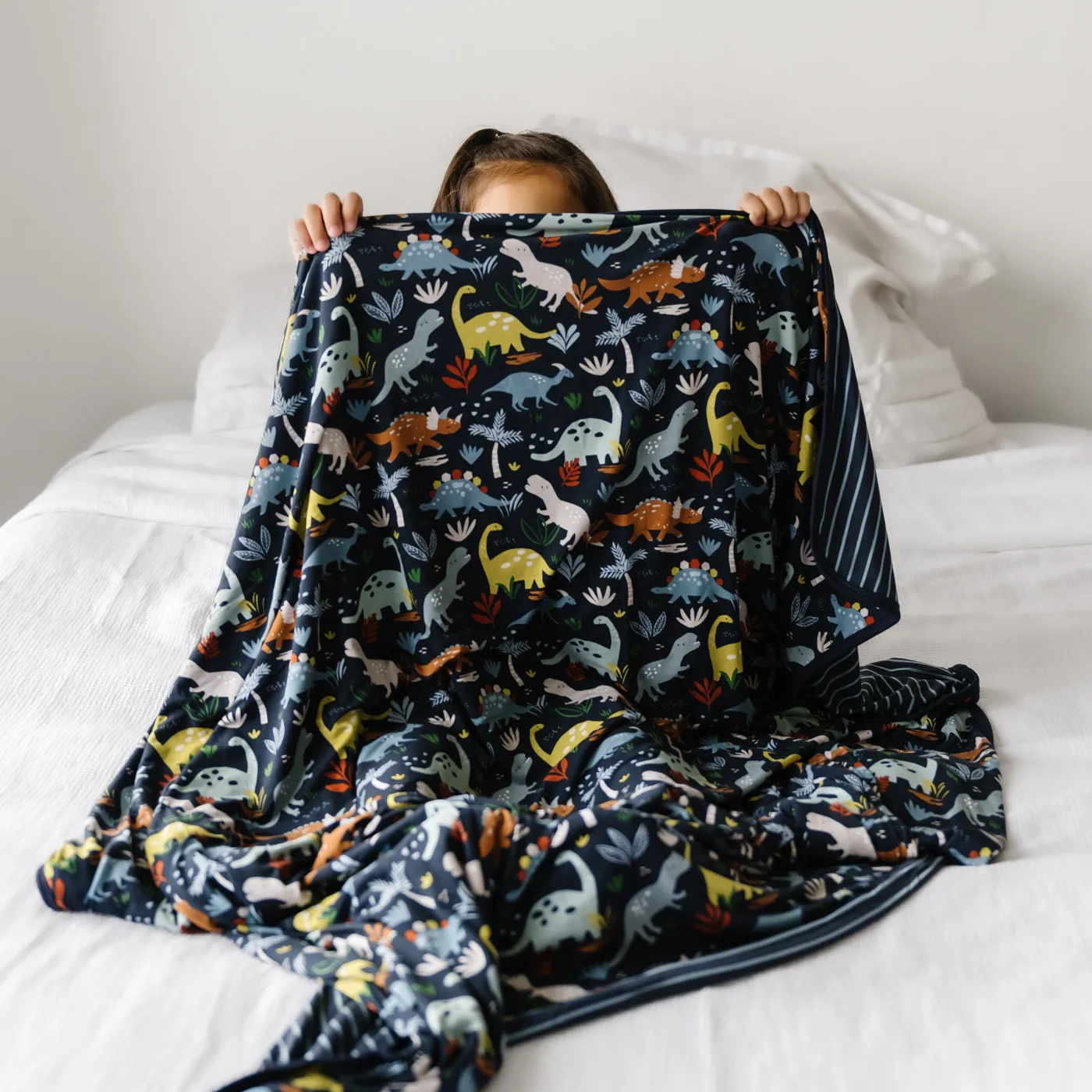 Navy Jurassic Jungle Large Cloud Blanket®