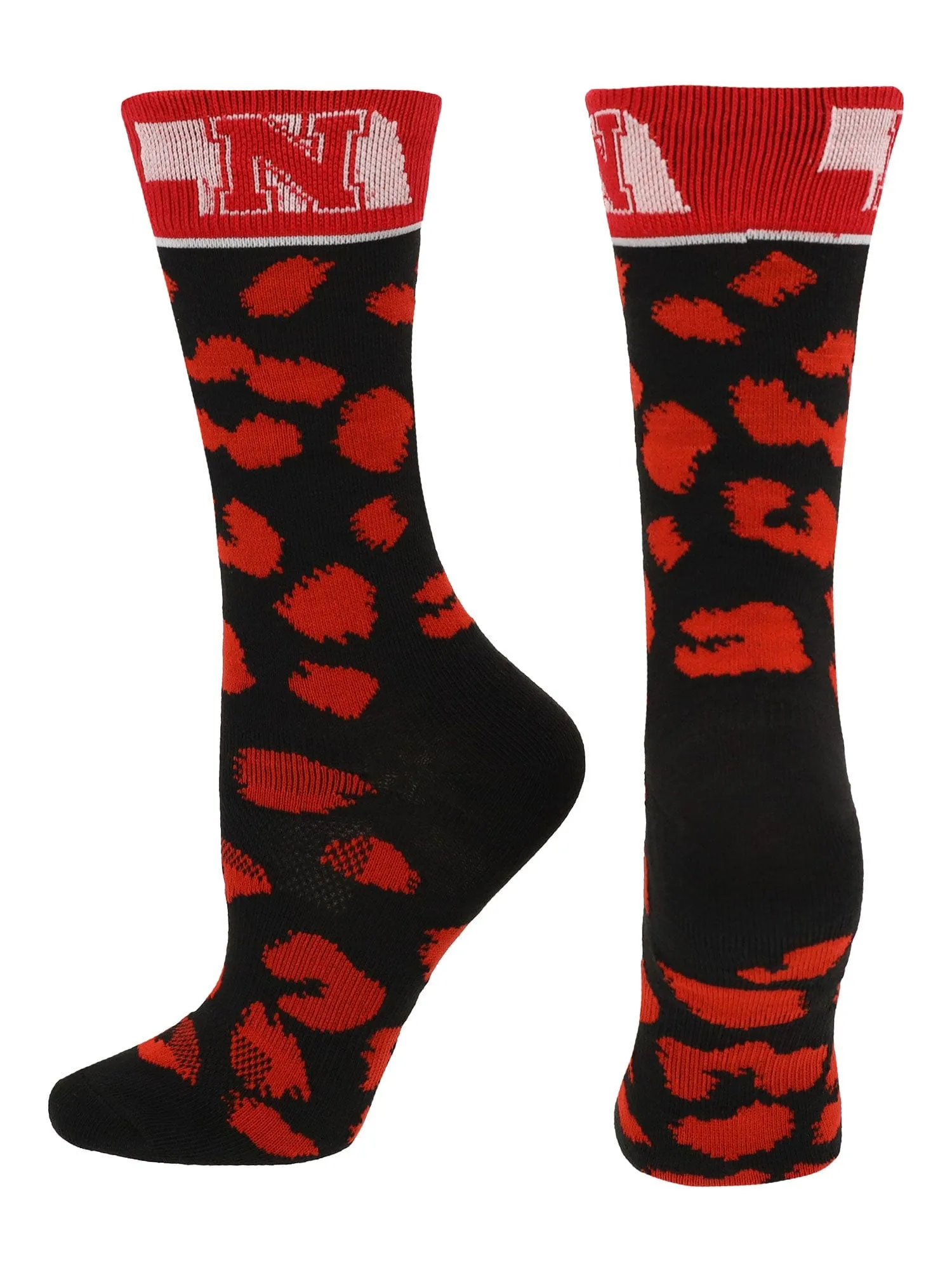 Nebraska Cornhuskers Socks Womens Savage Crew Socks