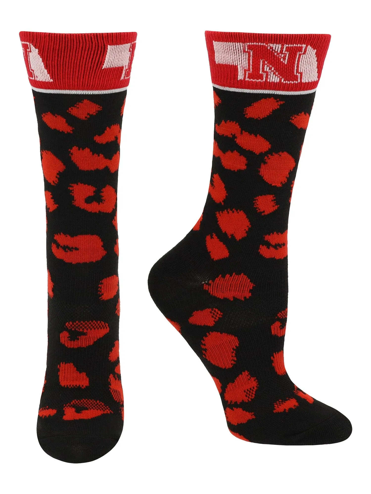 Nebraska Cornhuskers Socks Womens Savage Crew Socks