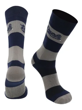 Nevada Wolf Pack Socks Game Day Striped Crew Socks