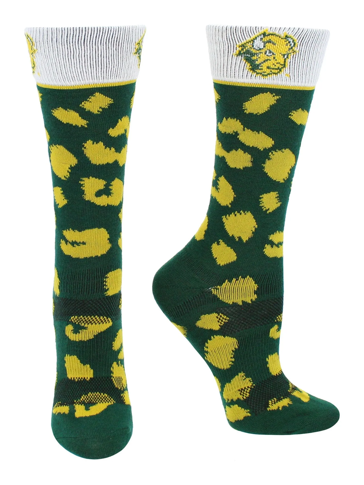 North Dakota State Bison Socks Womens Savage Crew Socks