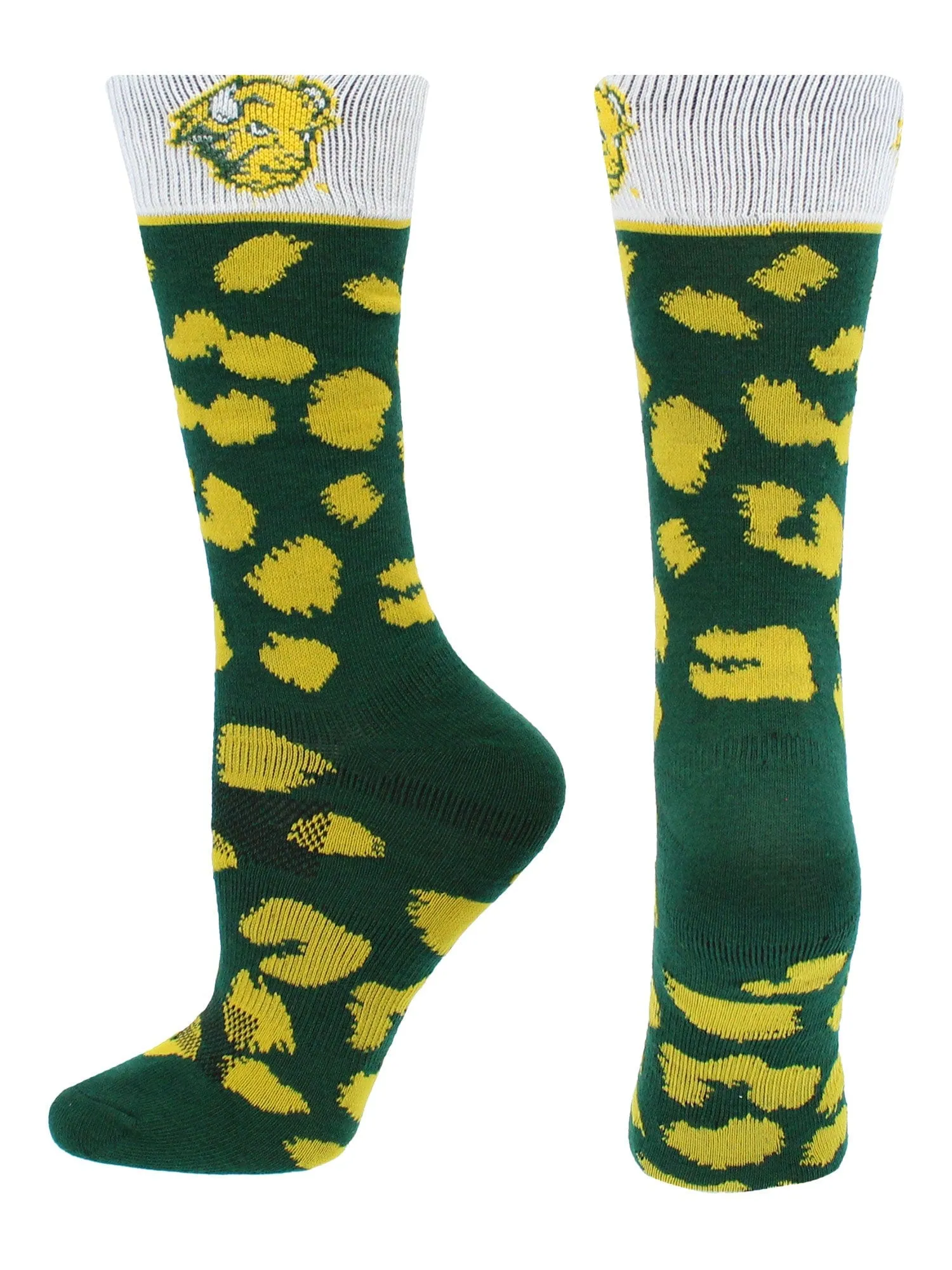 North Dakota State Bison Socks Womens Savage Crew Socks