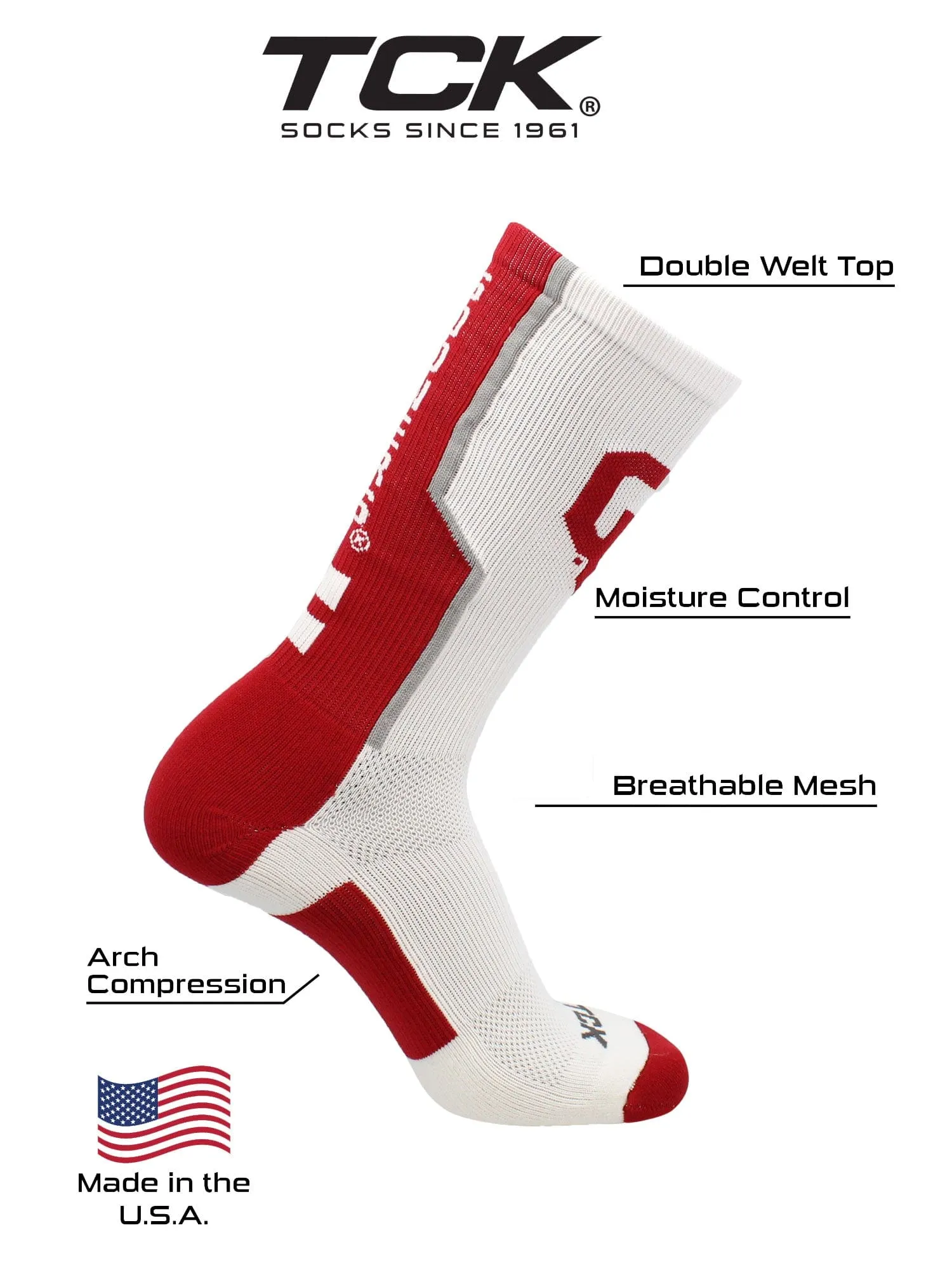 Oklahoma Sooners Socks Perimeter Crew