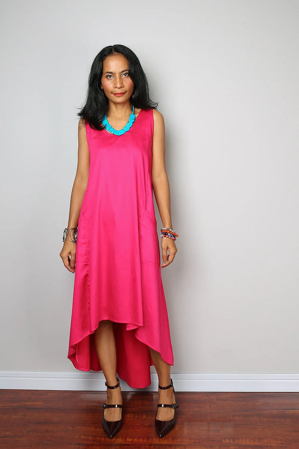 Pink Dress - Hot Pink Halter Dress : Let's Party Collection 2015