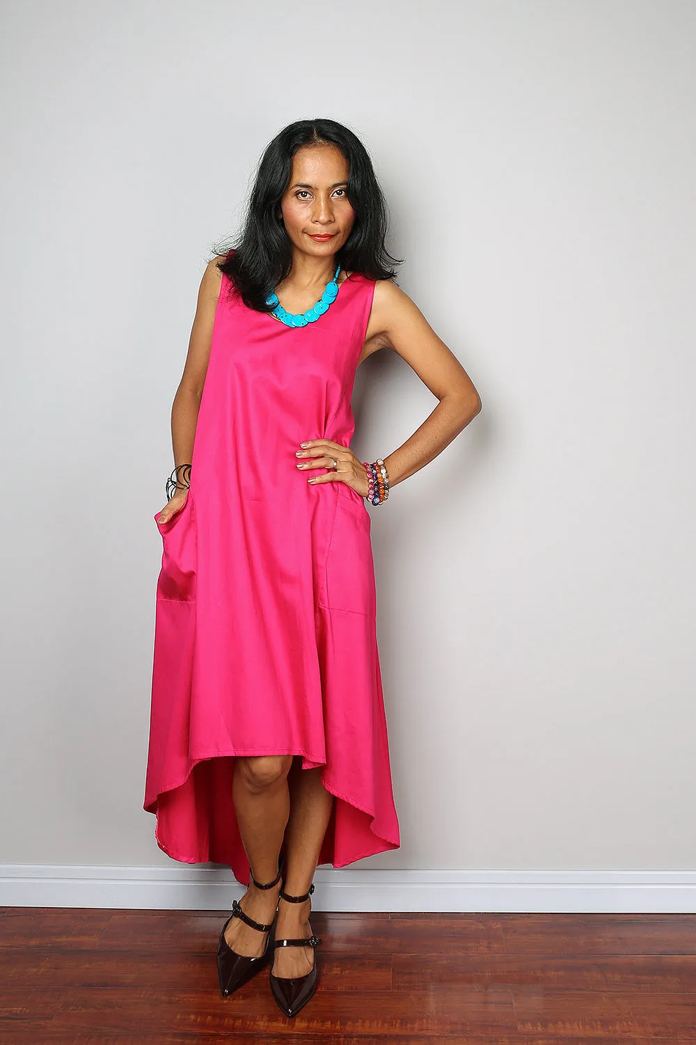 Pink Dress - Hot Pink Halter Dress : Let's Party Collection 2015