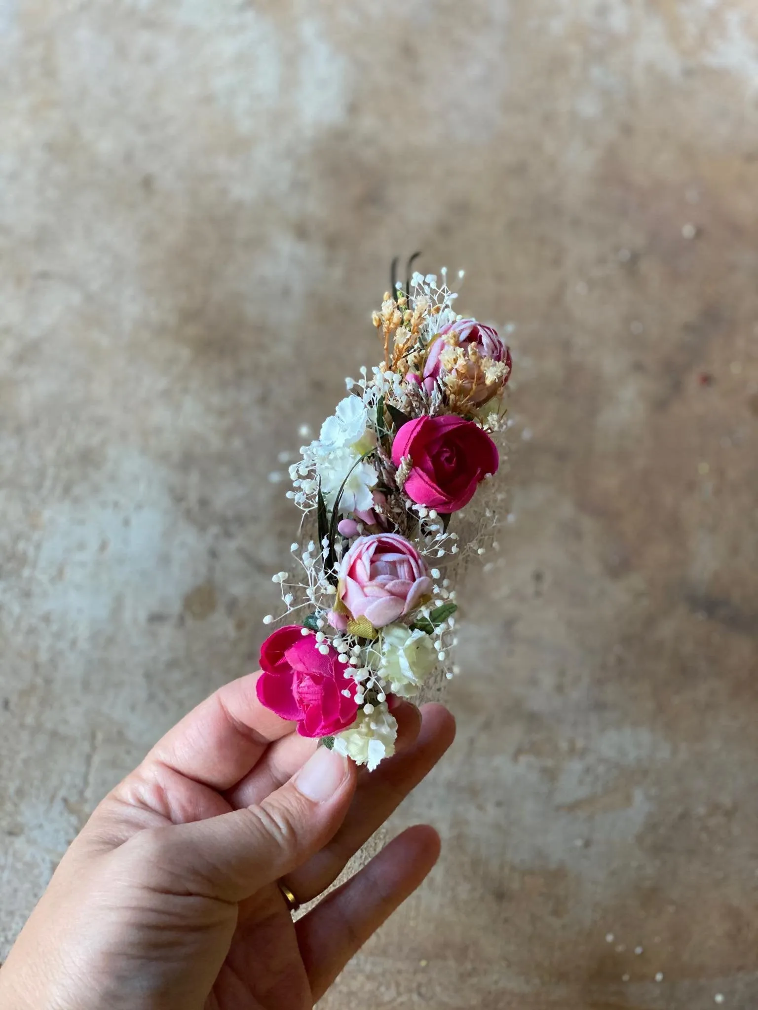 Pink flower headband Romantic wedding headband Fuchsia Hairband for bride Dark pink flower hairband Pink peony Magaela Bridal headband