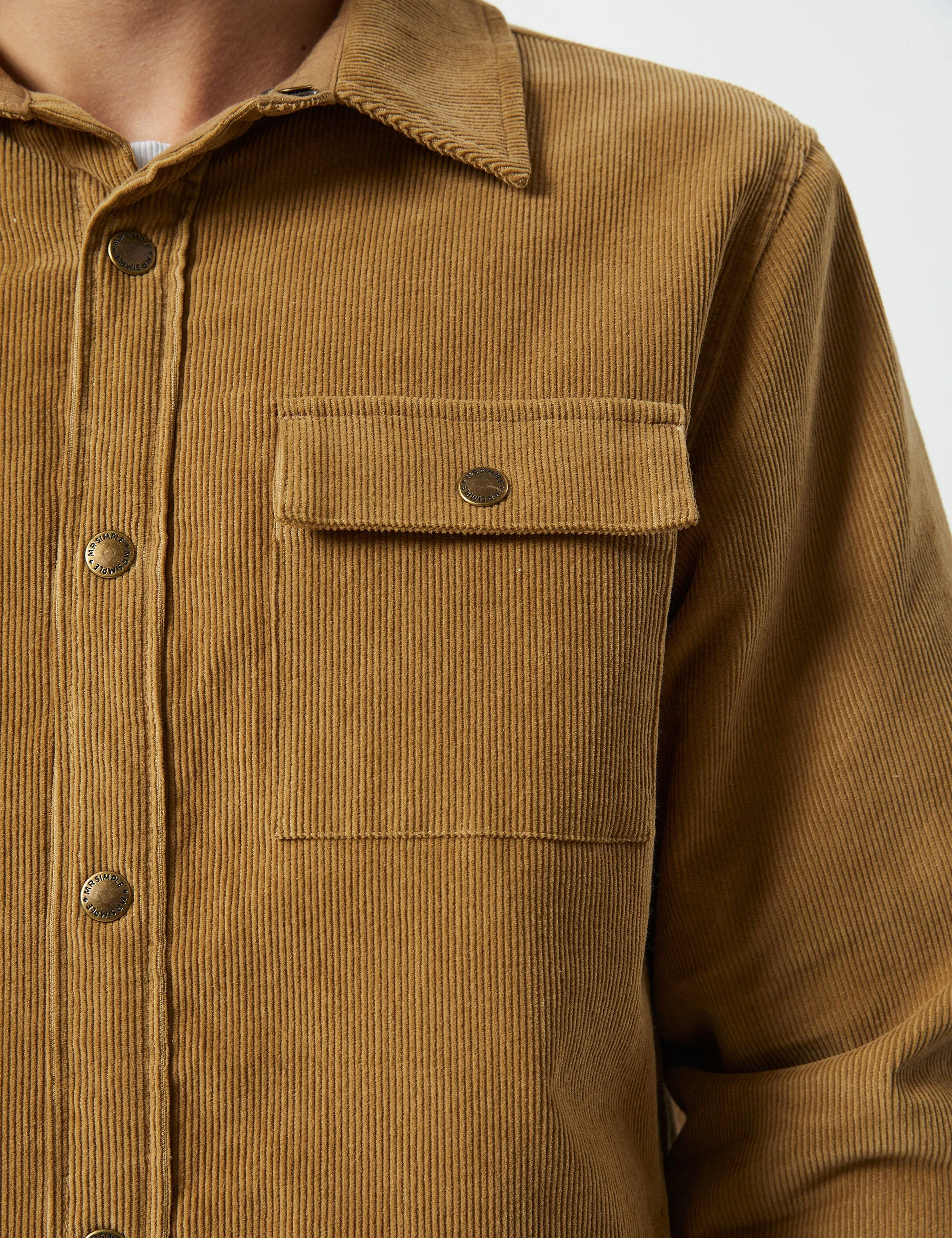 Quilted Cord Jacket - Camel