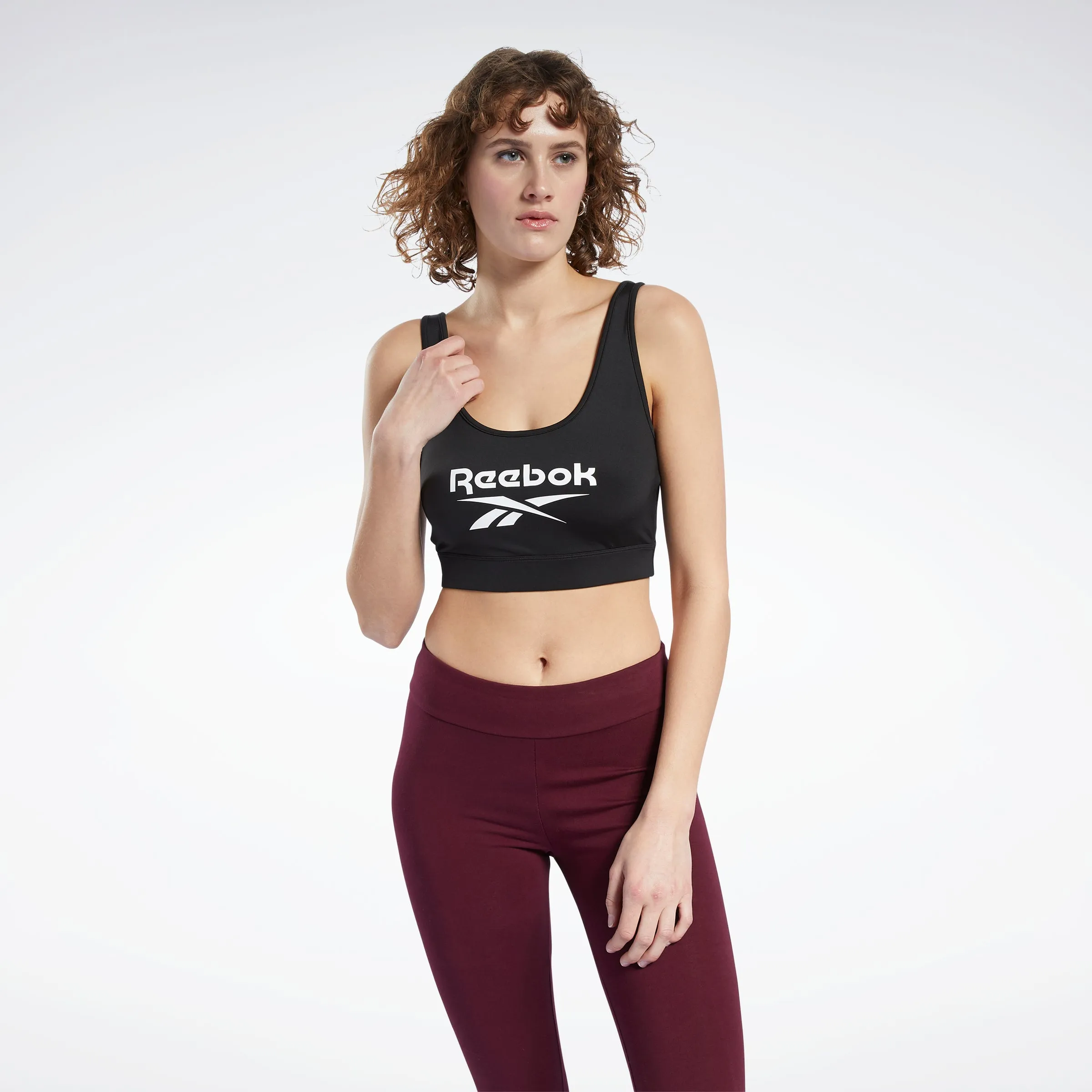 Reebok Apparel Women Classics Vector Low-Impact Sports Bralette Black