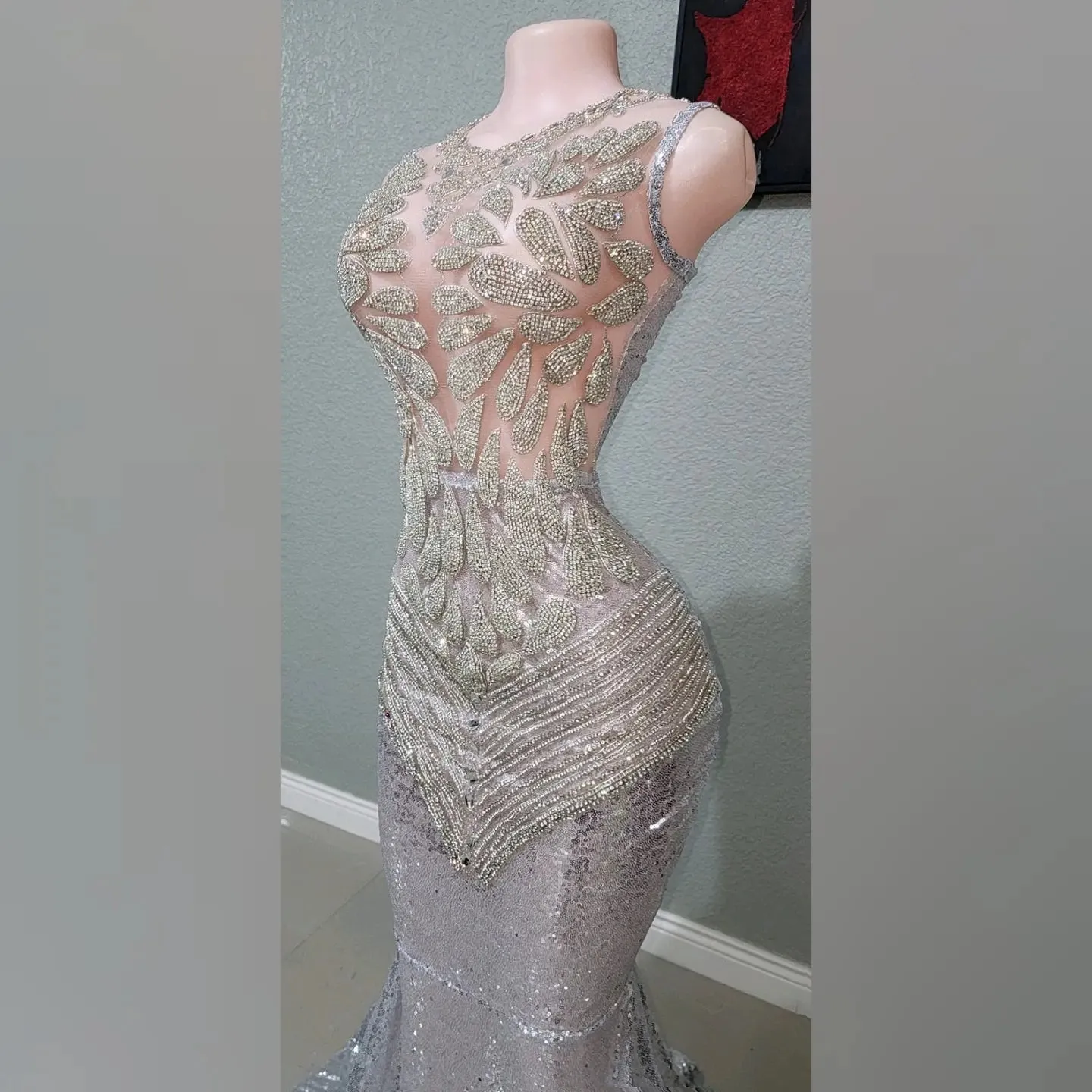 Rhinestone Mecca Sequin Mermaid Dress