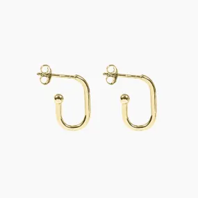 Roma Open Huggie Earrings (Gold)