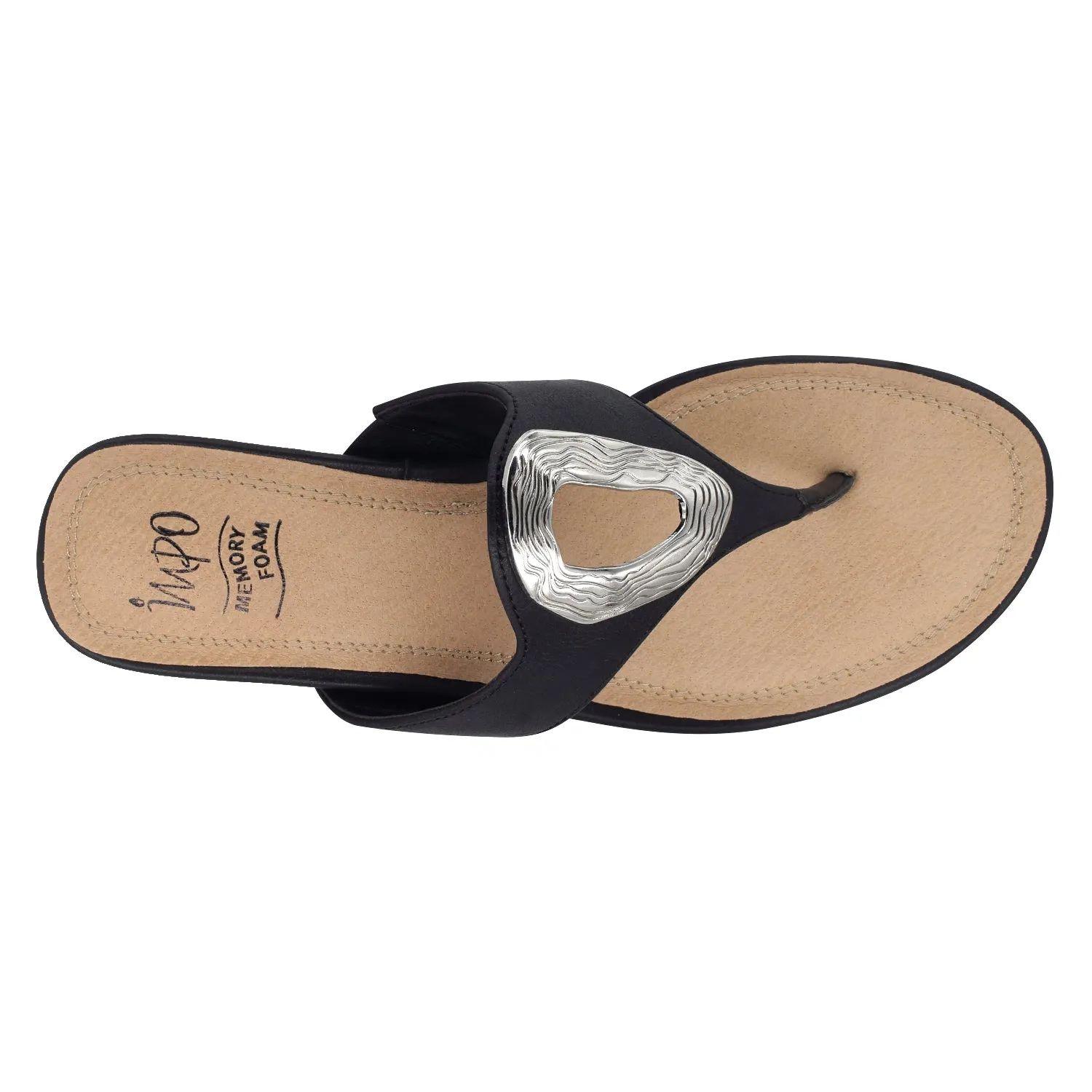 Rosala Ornamented Thong Sandal with Memory Foam