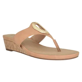 Rosala Ornamented Thong Sandal with Memory Foam