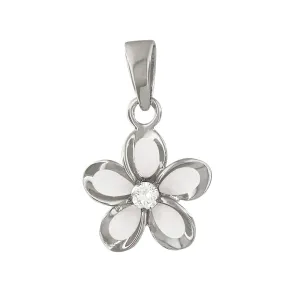 Sterling Silver 11mm Plumeria Pendant