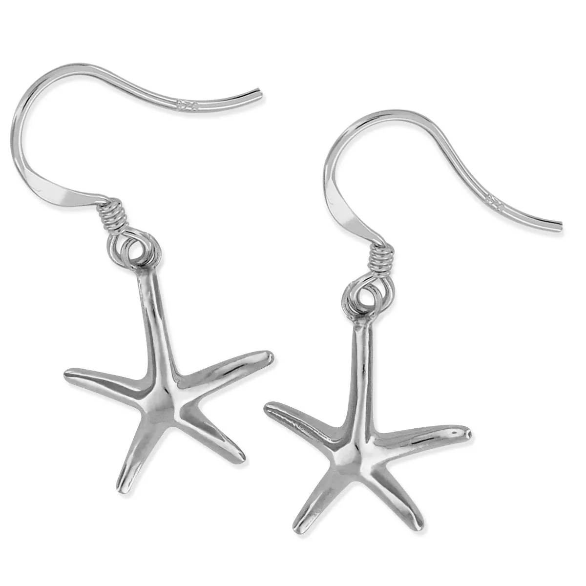 Sterling Silver Starfish Dangle Earrings