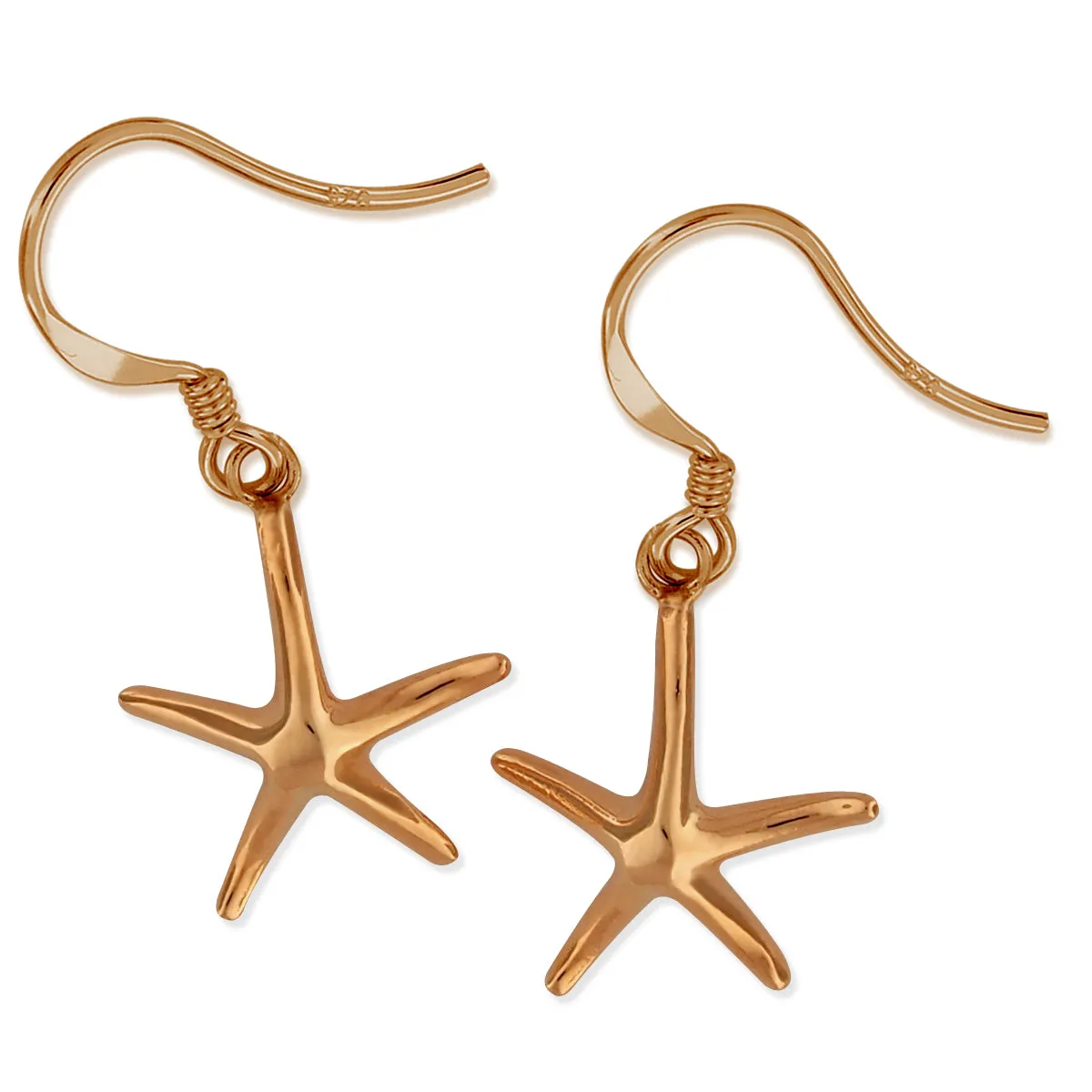 Sterling Silver Starfish Dangle Earrings