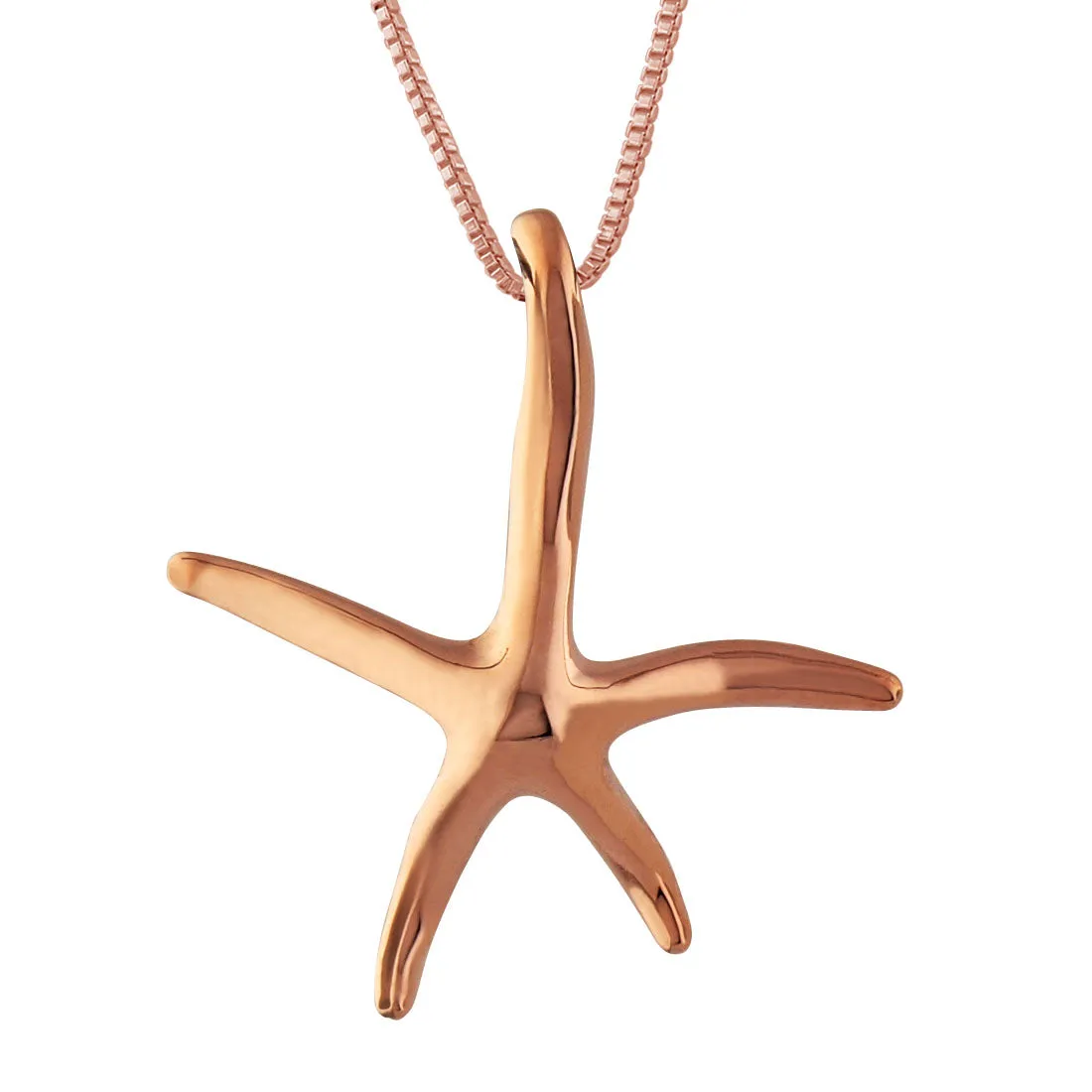 Sterling Silver Starfish Pendant Necklace, 16 2" Extender