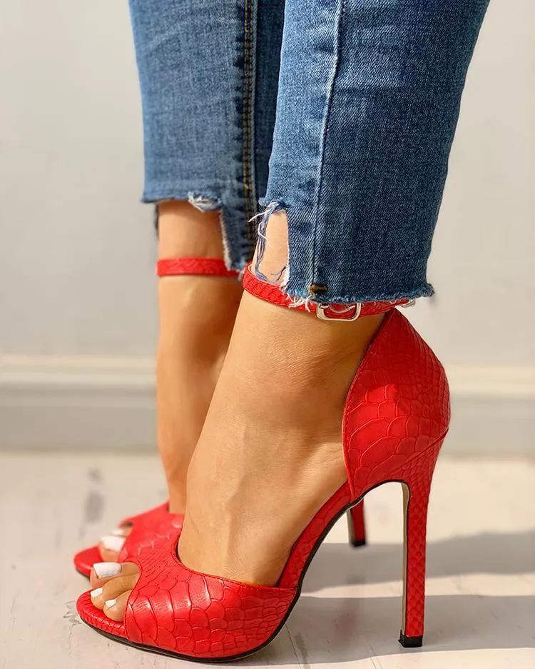 Stiletto Super Open Toe Pumps