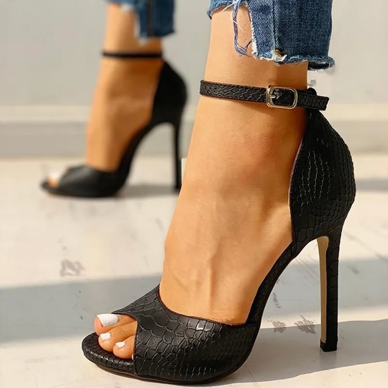 Stiletto Super Open Toe Pumps