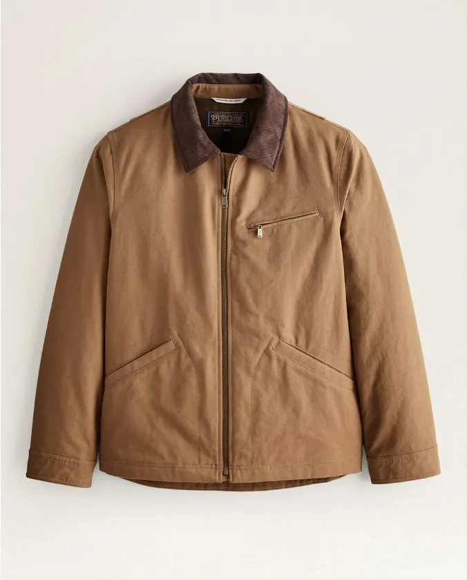 Tahoma - Canvas Trucker Jacket<br>Saddle