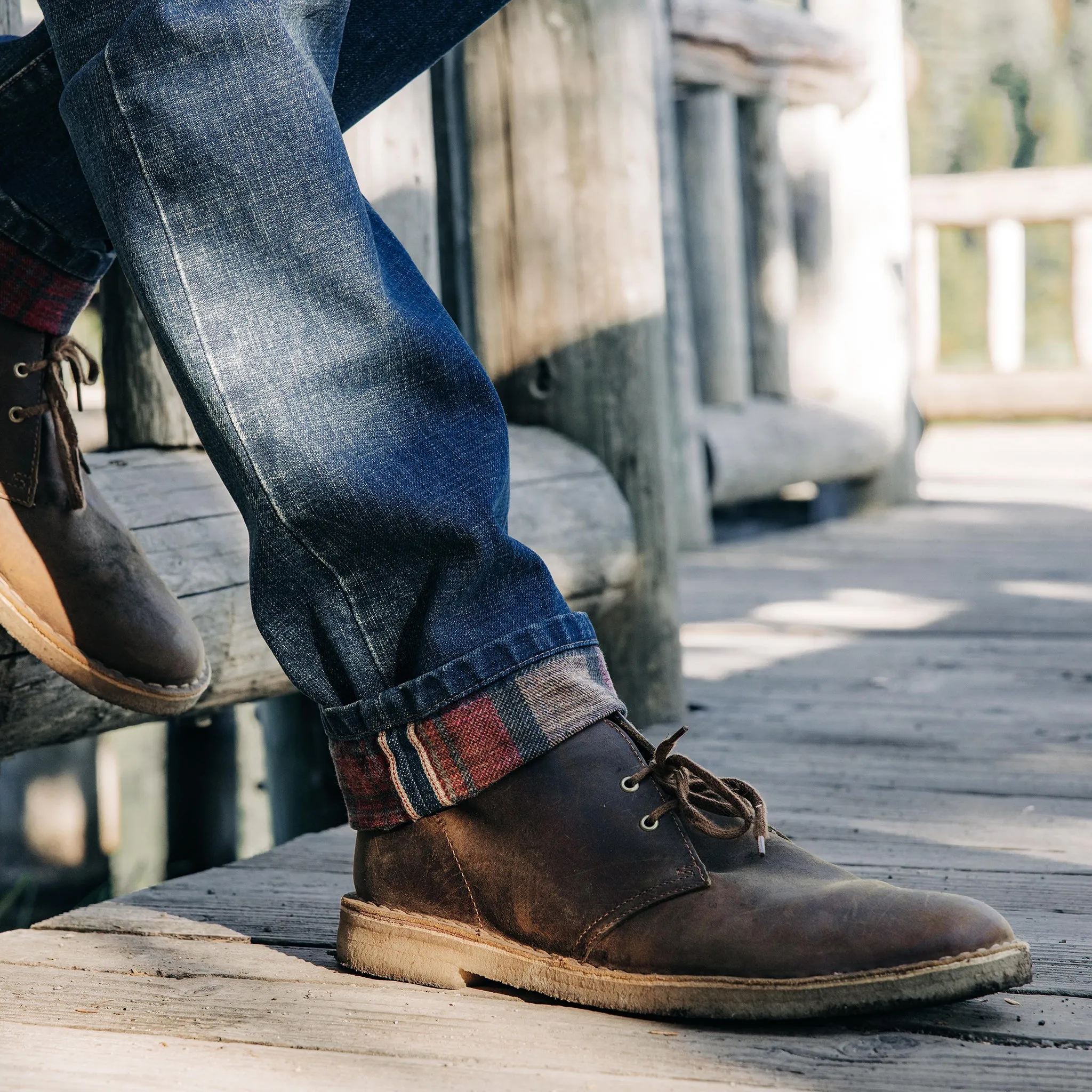 The Democratic Brushed Back Jean in Sawyer Wash Organic Selvage