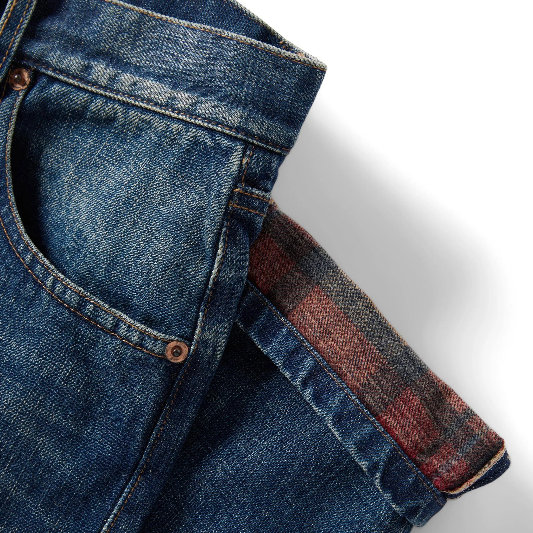 The Democratic Brushed Back Jean in Sawyer Wash Organic Selvage