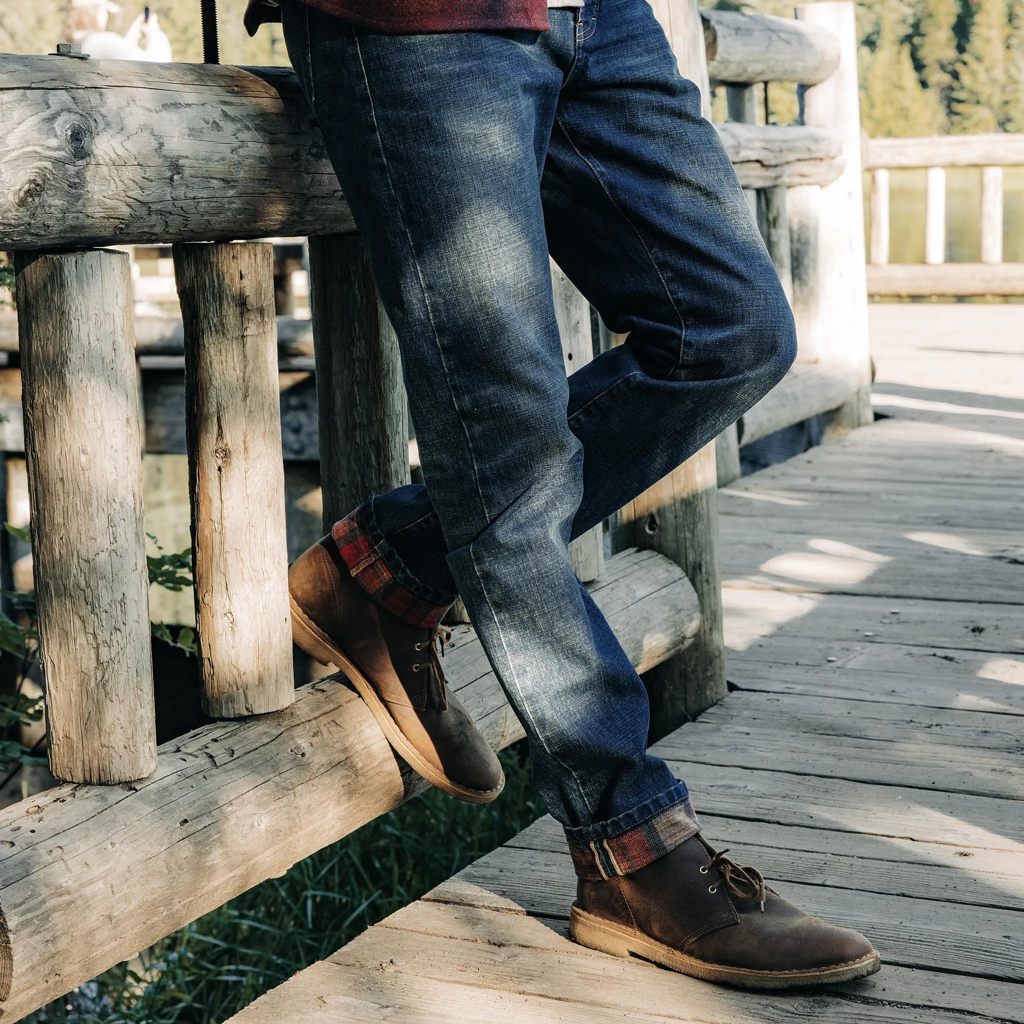 The Democratic Brushed Back Jean in Sawyer Wash Organic Selvage