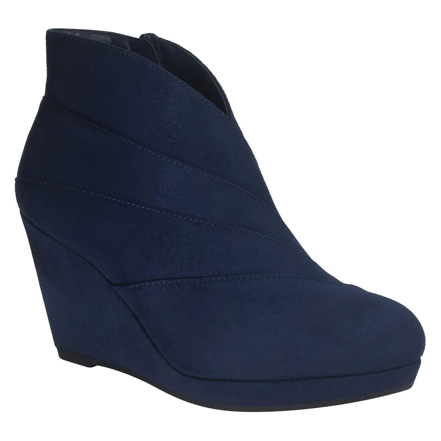 Thorson Platform Wedge Ankle Bootie with Memory Foam