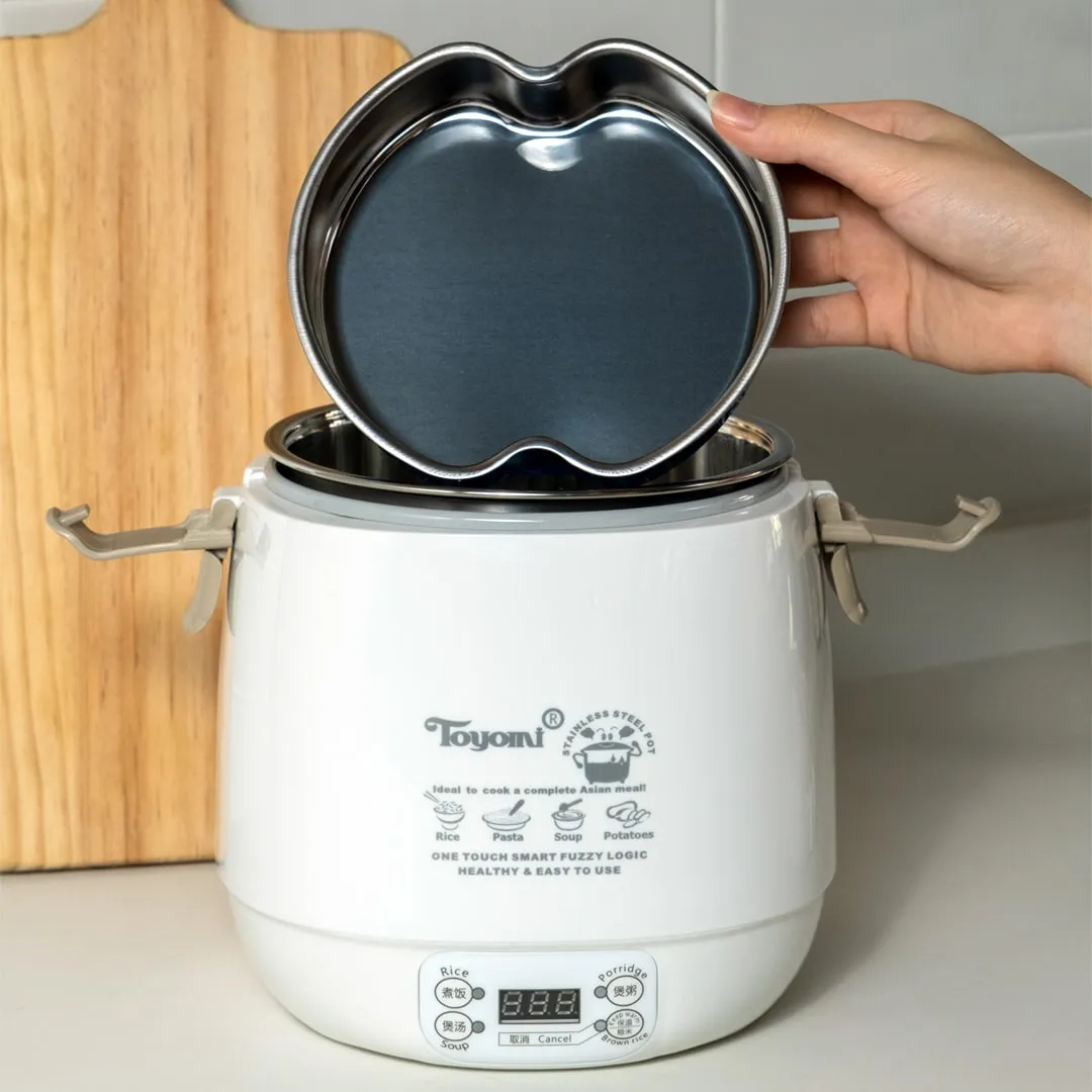 TOYOMI 0.6L Mini Rice Cooker with Duo Pot RC 818