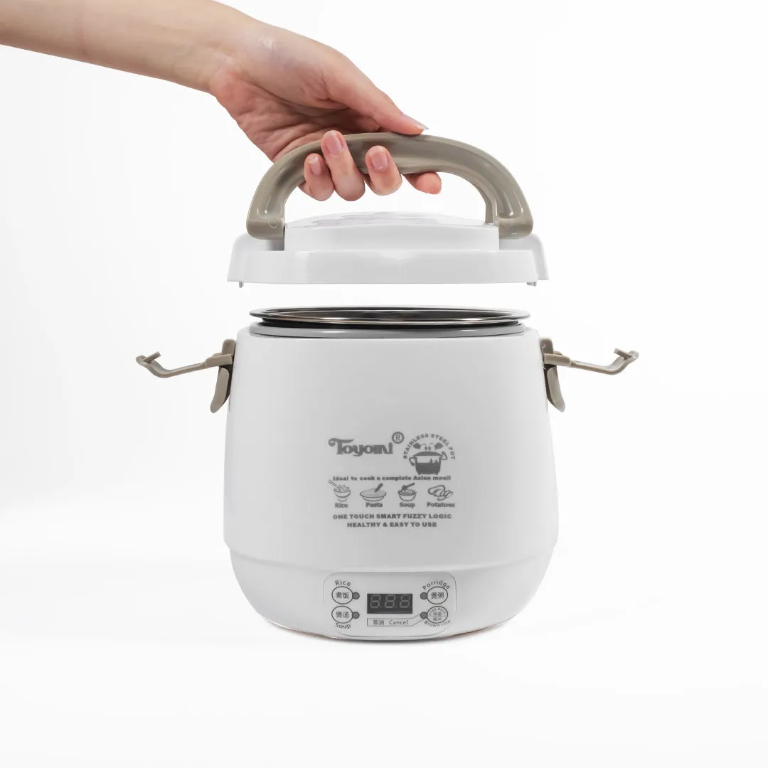 TOYOMI 0.6L Mini Rice Cooker with Duo Pot RC 818