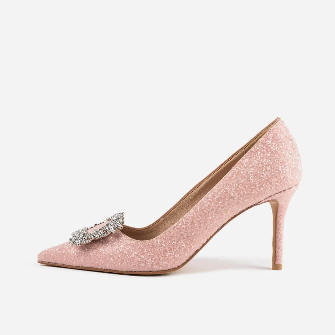 *UK size 1 - PINKLE - pink, 10cm heels