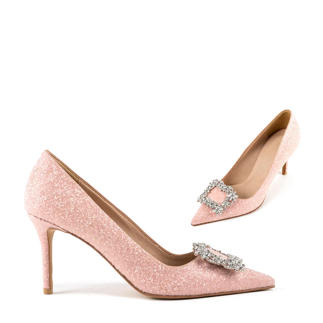 *UK size 1 - PINKLE - pink, 10cm heels