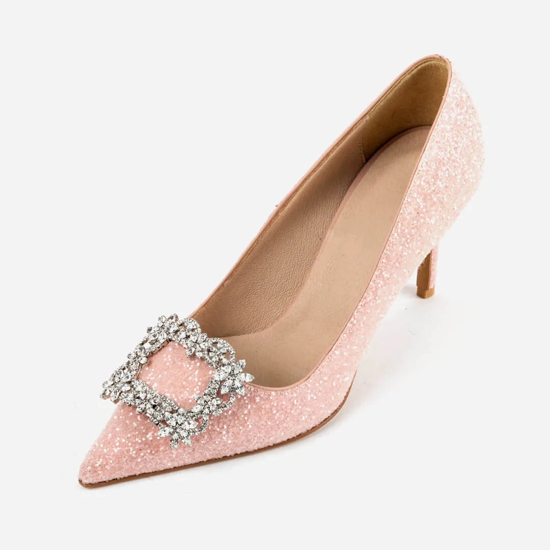 *UK size 1 - PINKLE - pink, 10cm heels