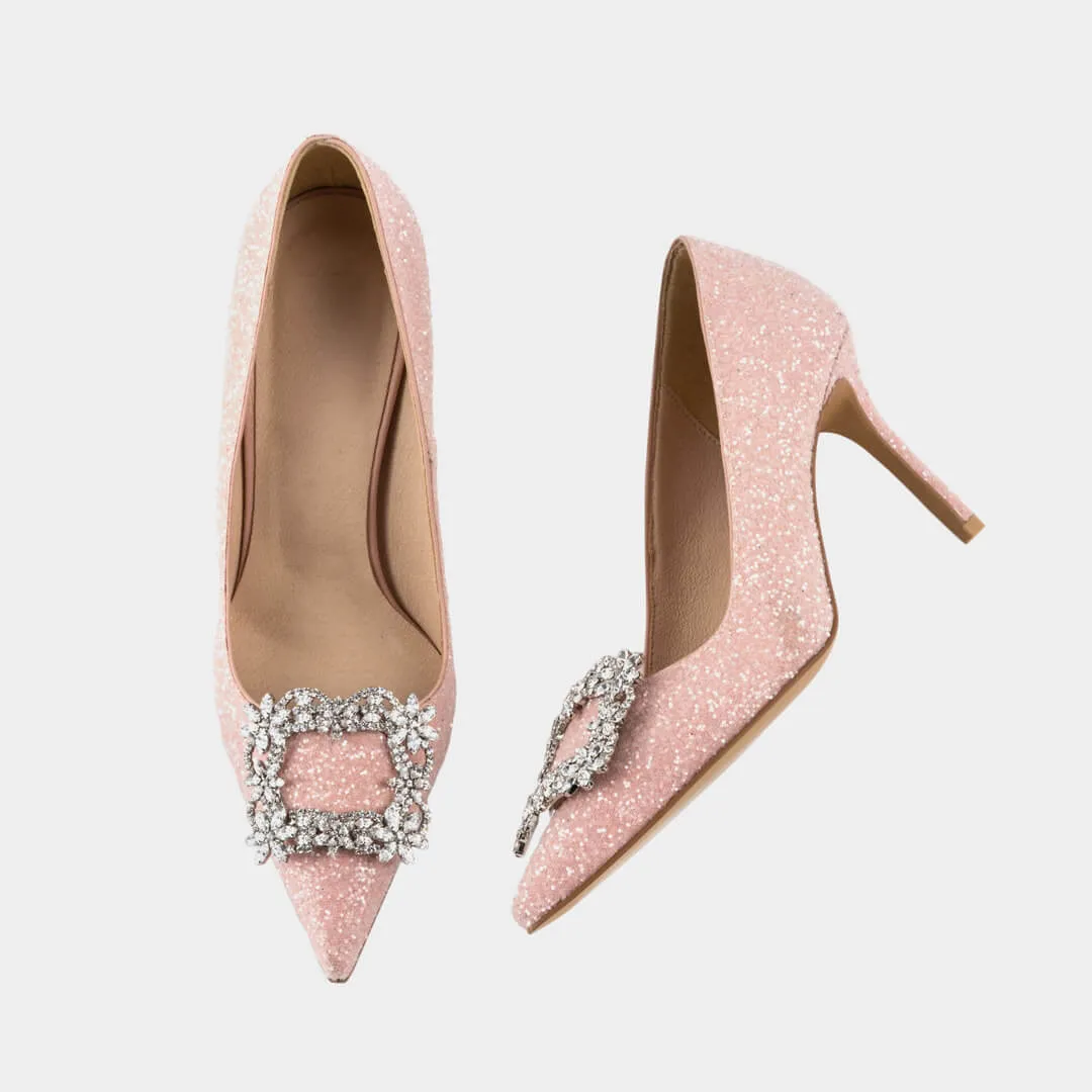 *UK size 1 - PINKLE - pink, 10cm heels