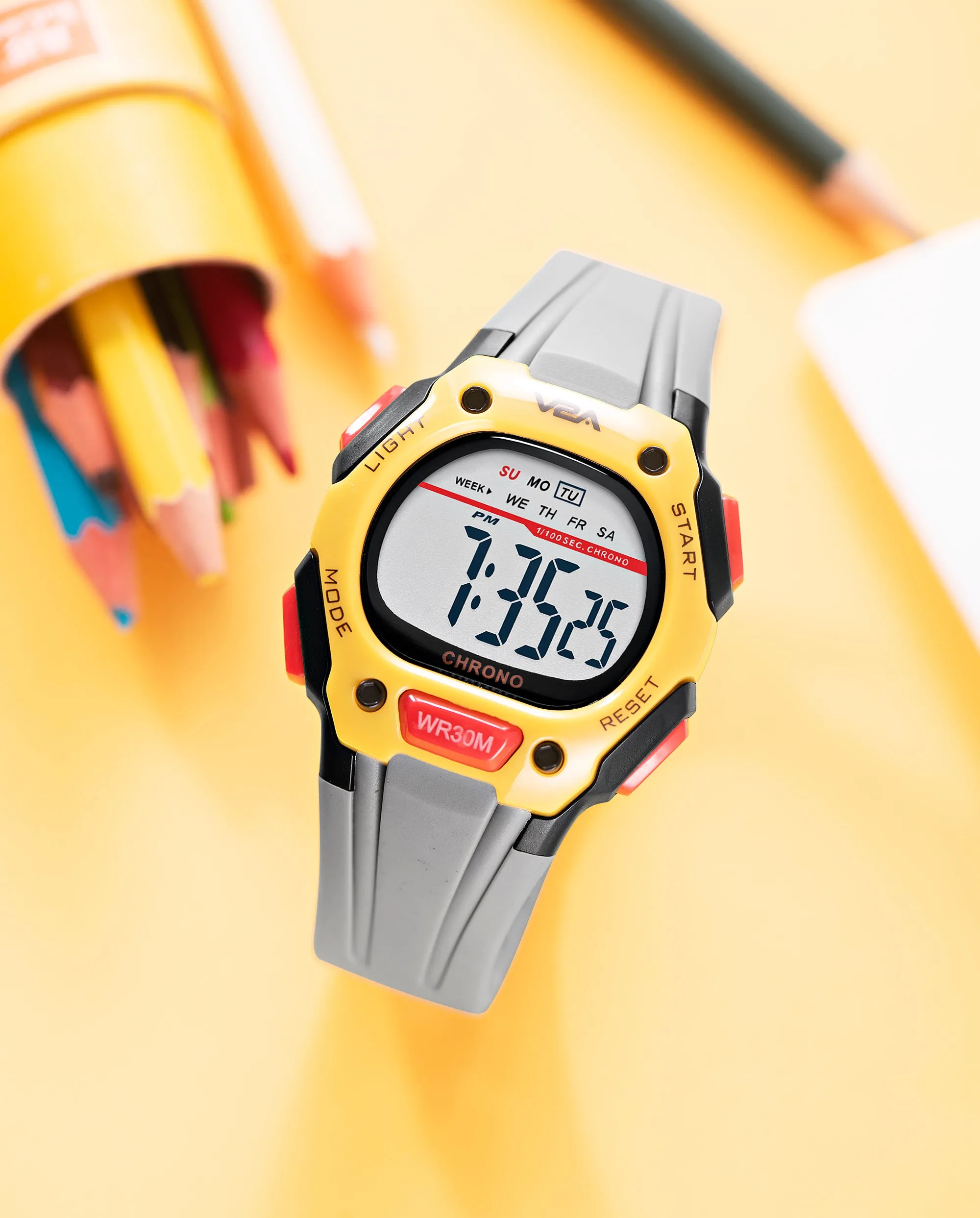 V2A Digital Water Resistant Kids Blue and Orange Sports Watch for Boys | Watch for Kids Boys | Kids Watches for Boys | Watches for Kids boy