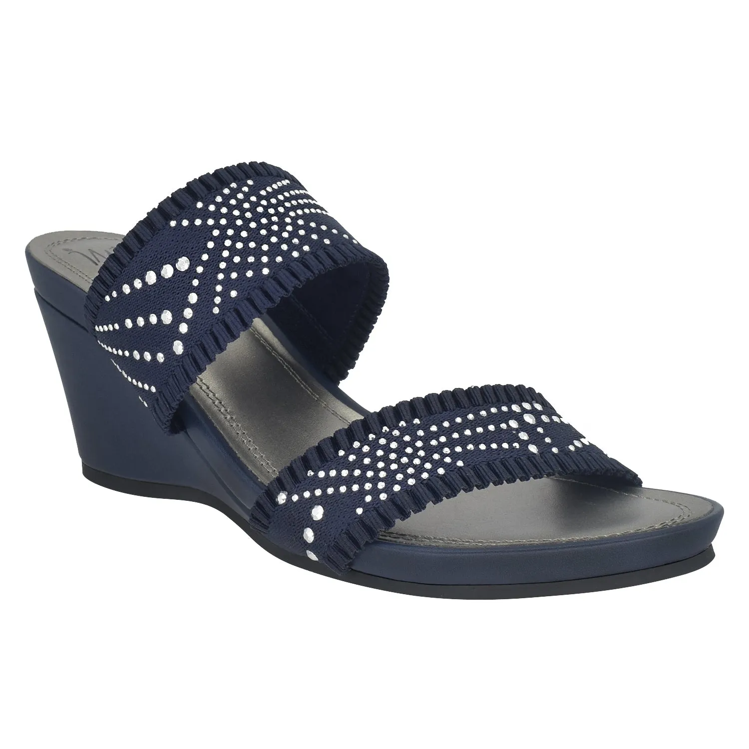 Verbena Stretch Elastic Platform Wedge Sandal with Memory Foam