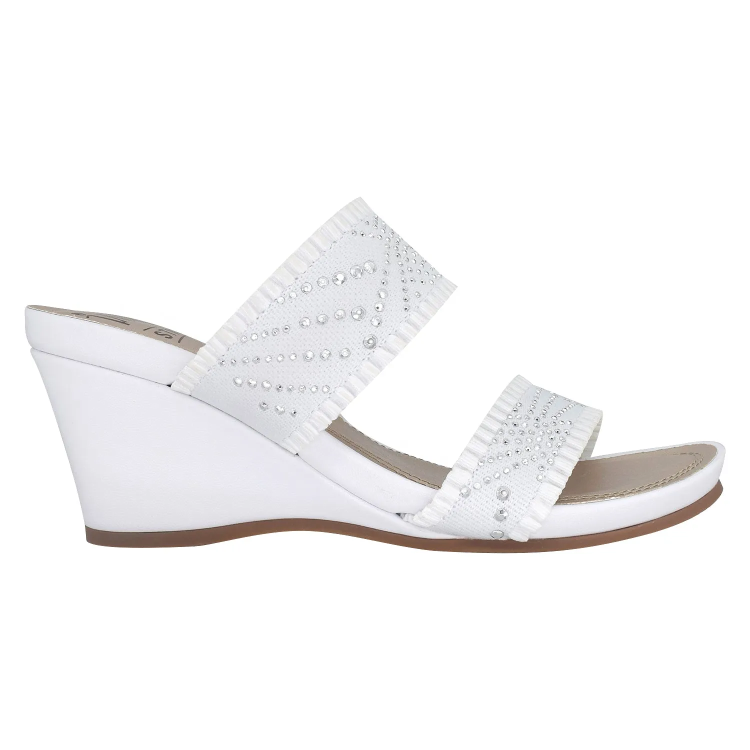 Verbena Stretch Elastic Platform Wedge Sandal with Memory Foam