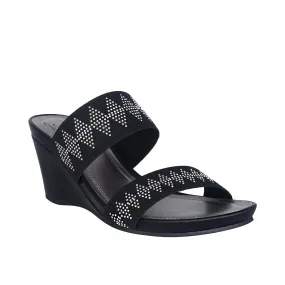 Voice Stretch Elastic Platform Wedge Sandal with Memory Foam