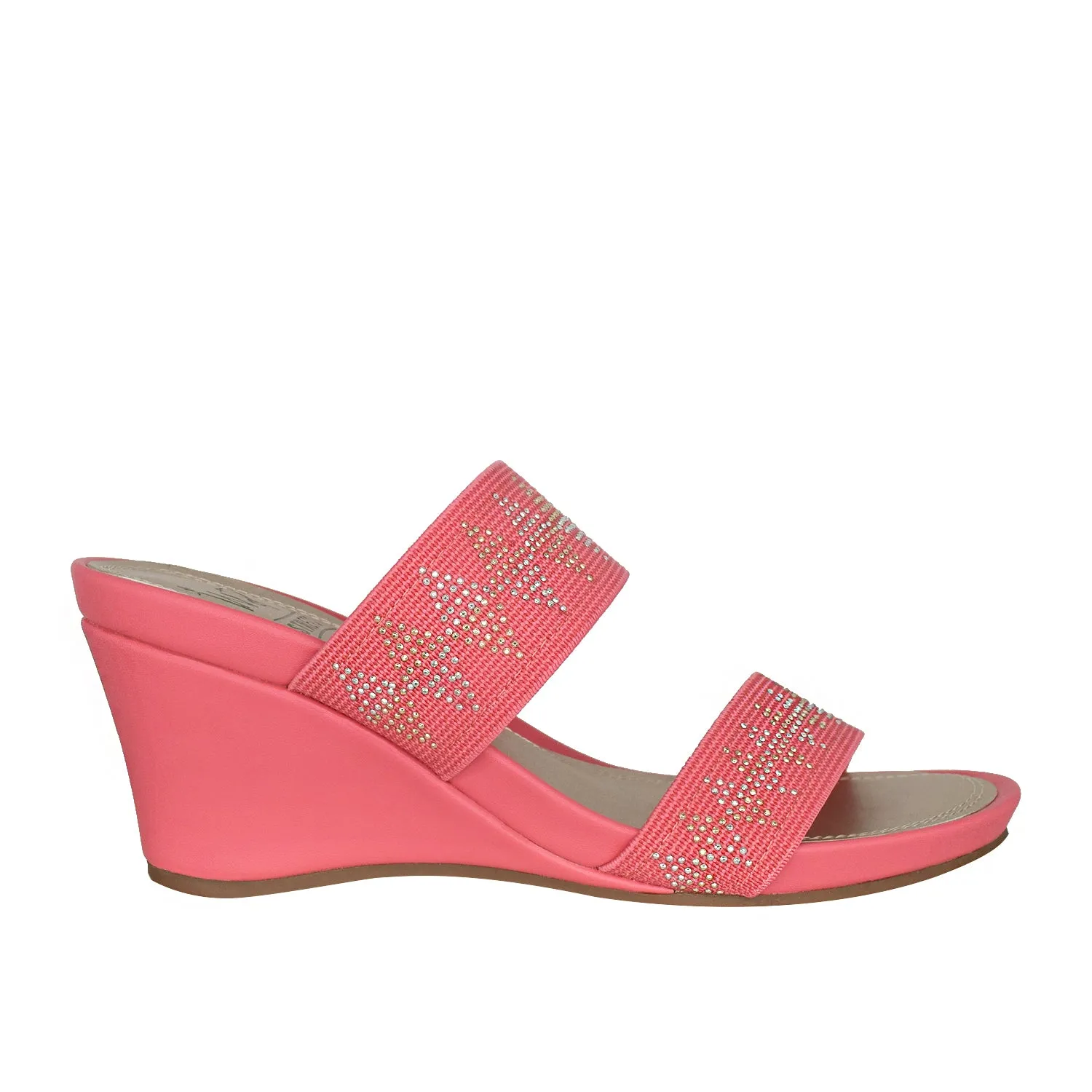 Voice Stretch Elastic Platform Wedge Sandal with Memory Foam