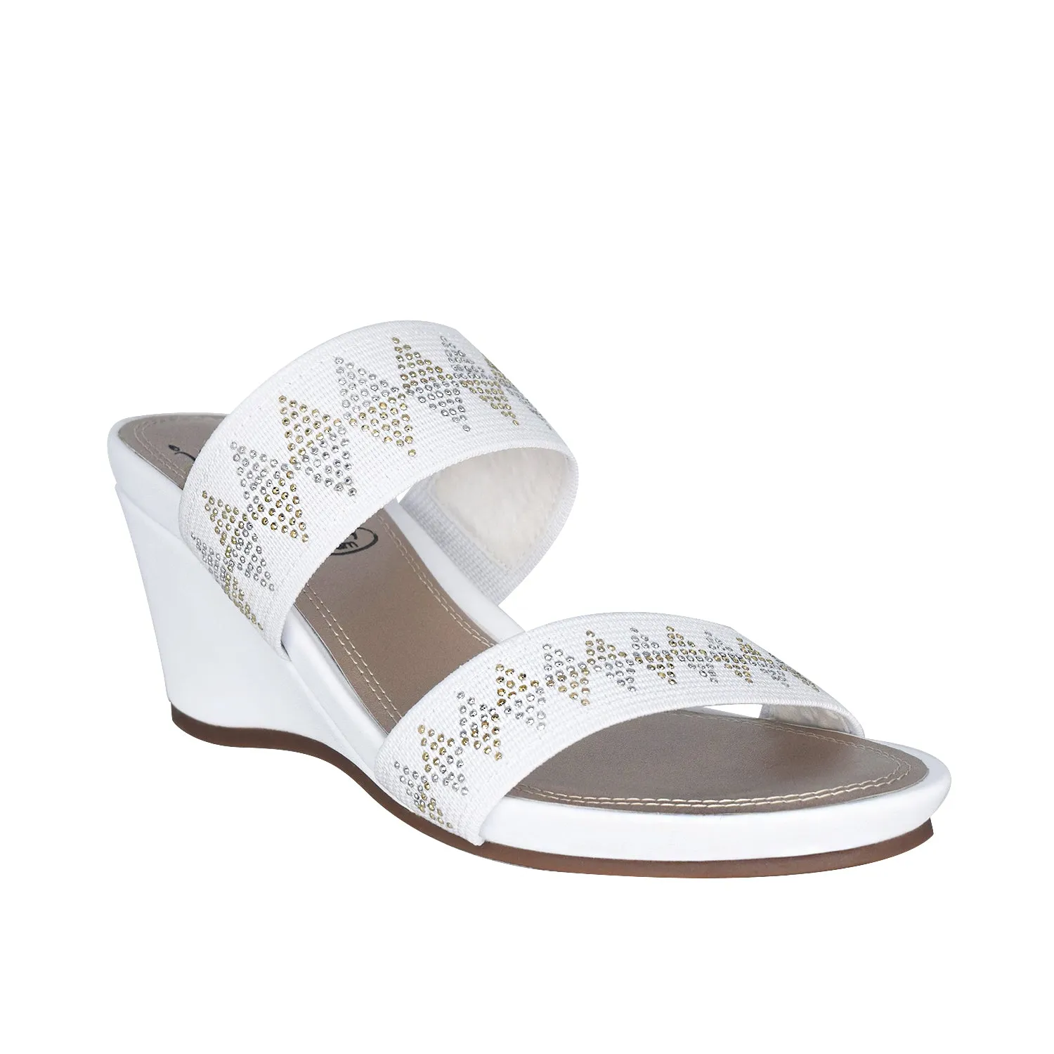 Voice Stretch Elastic Platform Wedge Sandal with Memory Foam