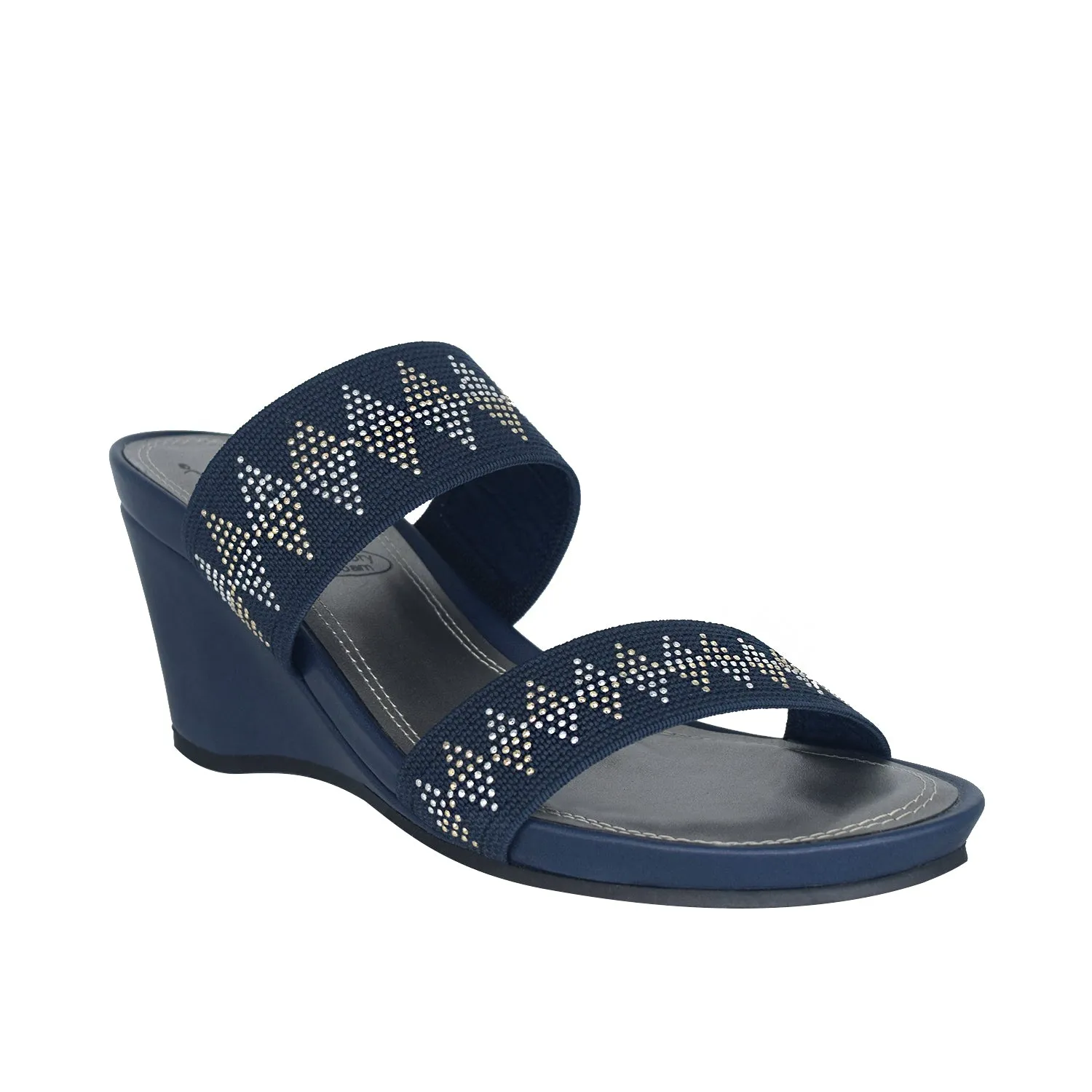 Voice Stretch Elastic Platform Wedge Sandal with Memory Foam