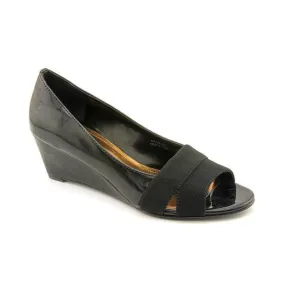 Women's Ellen Tracy  'Indus' Black Patent  Leather Dress Wedge