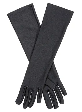 Women’s Long Below-Elbow Satin Gloves