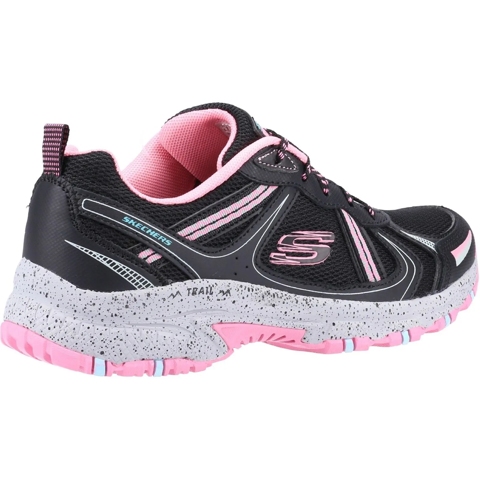 Women's Wide Fit Skechers 149820  Hillcrest Vast Adventure Trainers - Black/Hot Pink